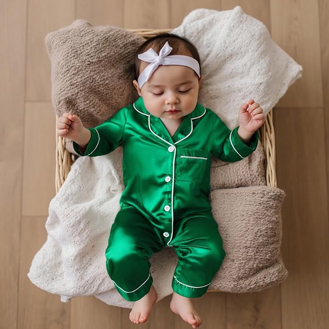 MAINESAKA Newborn Baby Girl Boy One Piece Pajama Romper Sleep Jumpsuit Silk - Image 2
