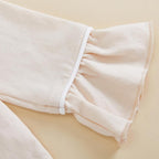 fhutpw Toddler Kids Baby Girl Pajamas Set Solid Color Ruffle Long Sleeve Button - Image 5