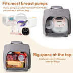 NCVI Breast Pump Bag, Double Layer Removable Pump Bag - Image 2