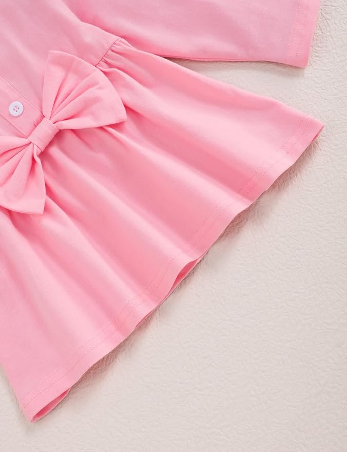 oklady Toddler Baby Girl Clothes Solid Color Ruffle Tops Floral Pants - Image 4