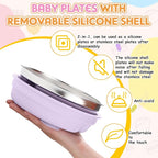 Nuogo 4 Pcs Stainless Steel Baby Suction Plates - Image 6