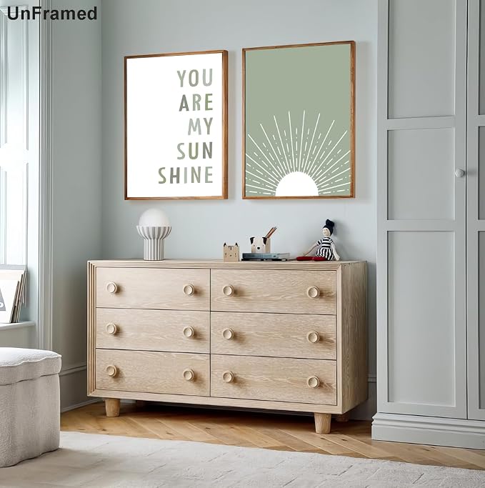 Boho Wall Art Poster Set of 4 Sage Green Nursery Wall Decor “You Are My - Image 5