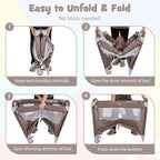BABY JOY 5-in-1 Pack and Play, Portable Baby Bedside Sleeper - Image 4