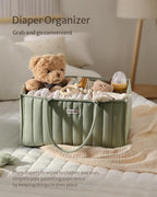 Blissful Diary Baby Diaper Caddy Organizer, Stylish Storage Basket - Image 4