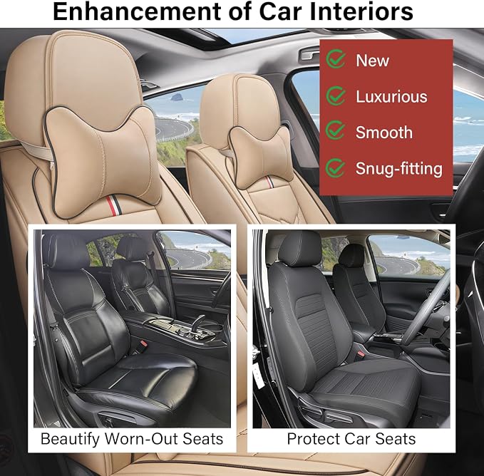 Leather Car Seat Covers Fit for LR LR4 2009-2016, 5 Seater Waterproof and - Image 6
