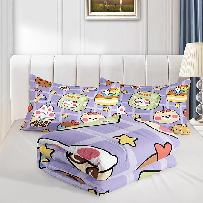 QOOMO Kawaii Bear Comforter Set - Image 4