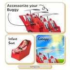 Angeles Bye Bye Buggy 6 Passenger Stroller, Sturdy Daycare Stroller - Image 6