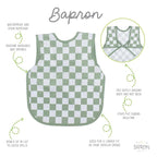 BapronBaby Sage Checkerboard Bapron - Image 2