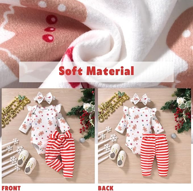 Aalizzwell Preemie Newborn Infant Baby Girls Clothes Ribbed Romper Bodysuit - Image 4