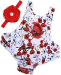 Baby Girl's Floral Print Ruffles Romper Summer Clothes by PrinceSasa