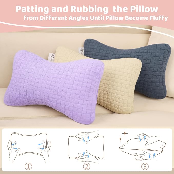 vocheer 11x7in Mini Travel Pillow, Small Pillows - Image 6