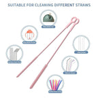 Reusable Silicone Straw Cleaner Brush Set, Flexible&Bendable Design, Dishwasher - Image 7