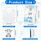 Newwiee 55 Pcs White Bibs for Baby Decorating Design a Bib Decorate Plain - Image 2