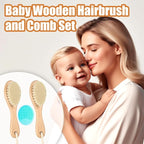 Wooden Baby Hair Brush and Comb Set - Image 2
