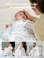 Momcozy Muslin Best Wishes Swaddle Blankets, Ultra Soft Neutral Registry - Image 6