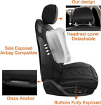 Pariitadin Leather Car Seat Covers Front Pair, Waterproof Breathable Faux - Image 5