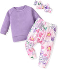 HINTINA Infant Baby Girl Knit Pullover Long Sleeve Sweater Outfits Fall Winter by HINTINA