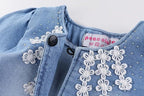 Peacolate 6M-4Years Spring Fall Baby Girls Clothing Set 3pcs Long Sleeve Dress - Image 6