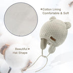 XIAOHAWANG Baby Hat Cute Bear Toddler Earflap Beanie Warm - Image 5