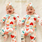 Aalizzwell Baby Girls Romper Outfit Fall Winter Clothes - Image 3