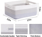 Large Storage Baskets for Shelves, Closet Organizers Bins for Clothes Blanket - Image 2