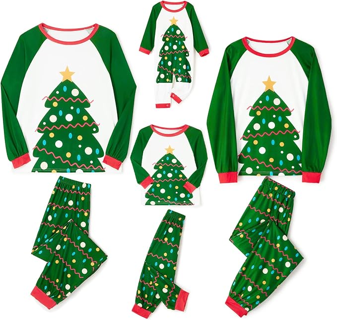 Awoscut Christmas Family Matching Pajamas Christmas Pjs Holiday Nightwear - Image 3