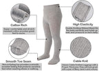 EPEIUS Baby Girl Tights Thick Cable Knit Leggings Stockings Cotton Pantyhose - Image 3