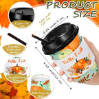 Lallisa 100 Sets Fall Thanksgiving Coffee Cup Bulk - Image 3