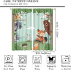 Forest Animals Curtains Colorful Forest Cartoon Cute Fox Bear Giraffe - Image 2