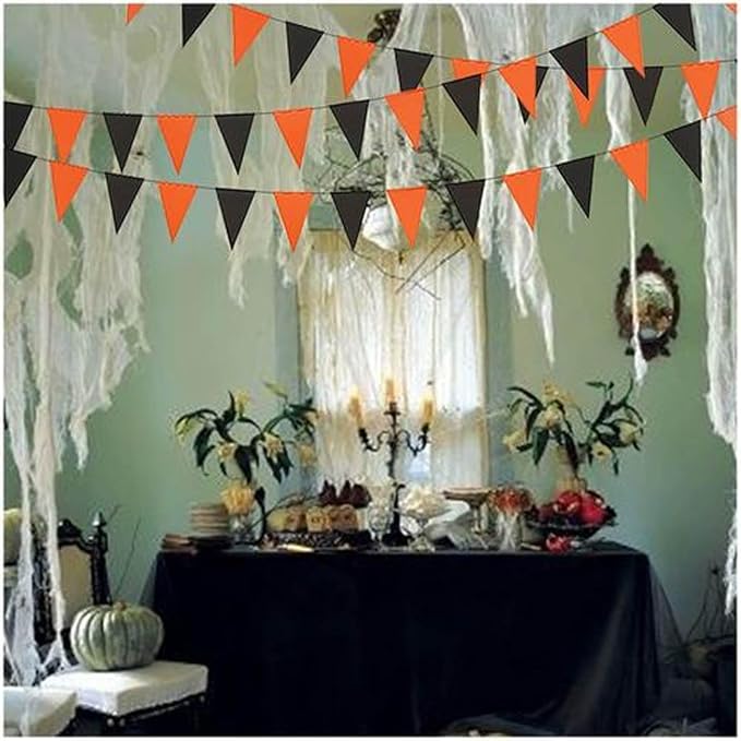 Orange and Black Pennant Banner - Image 3