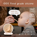 Moonkie Silicone Baby Spoons Set of 4, Two Sizes Feeding Spoon - Image 4