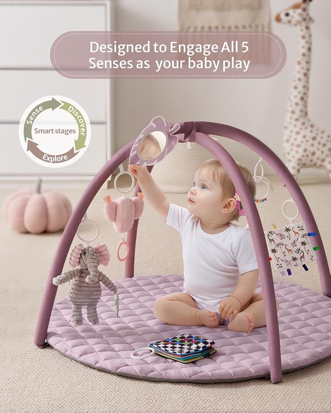Blissful Diary Baby Play Gym Mat, Tummy Time Activity Mat - Image 2