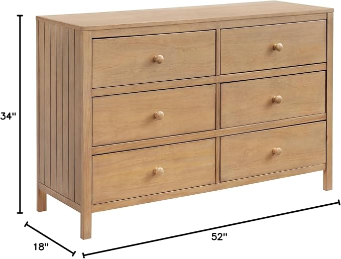 Soho Baby Everlee 6 Drawer Dresser, Honey Wood - Image 2