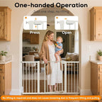 29.5-46" Baby Gate for Stairs, Baby Safety Essentials, Auto Close Gate for - Image 8