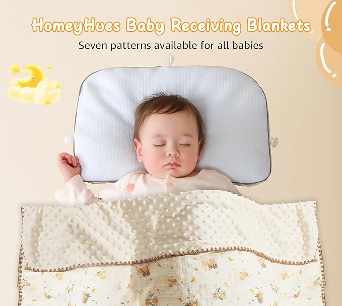 Baby Blanket Double Layer Cotton 40 x 40 Soft Receiving Blanket - Image 3