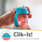 Nuby Clik-It Grip N' Sip Soft Spout No-Spill Training Sippy Cup - 10 oz - 4+ - Image 3