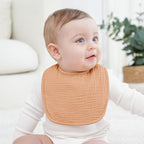 Bearmoss Muslin Baby Drooling Bibs 8 Pack, 100% Cotton Square Adjustable - Image 5