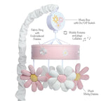 Lambs & Ivy Daisy Dreams Pink/White Musical Baby Crib Mobile Soother Toy - Image 2