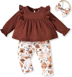 HINTINA Infant Baby Girl Long Sleeve Fall Winter Outfits by HINTINA