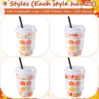 Lallisa 100 Sets Fall Thanksgiving Coffee Cup Bulk - Image 4