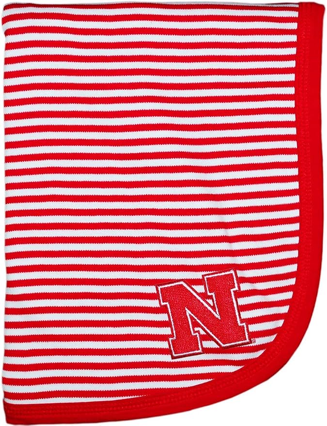 Creative Knitwear Nebraska Striped Baby and Toddler Blanket by CollegeBaby