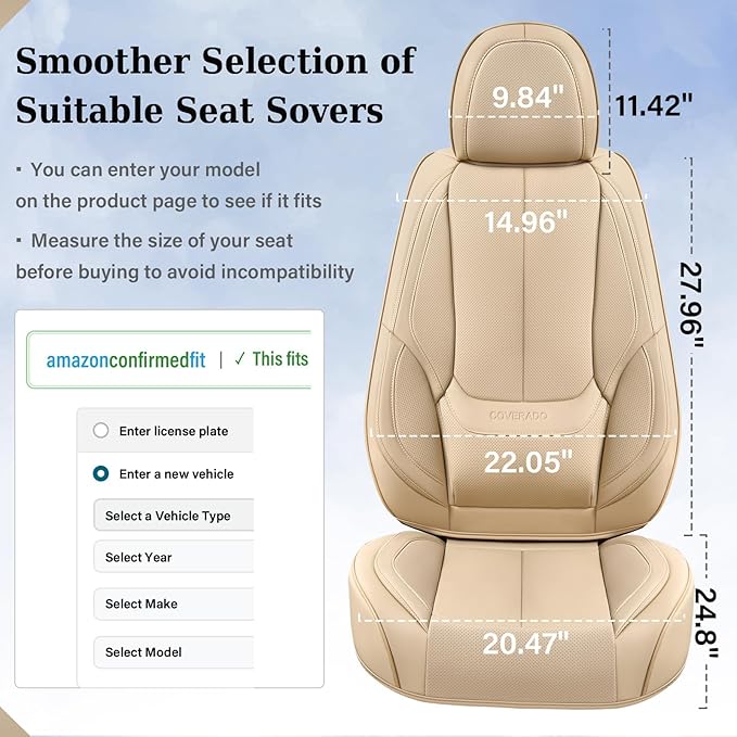 Coverado Seat Covers, Car Seat Covers Front Seats, Car Seat Cover, Car Seat - Image 4