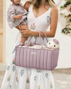 Blissful Diary Baby Diaper Caddy Organizer, Stylish Storage Basket - Image 5