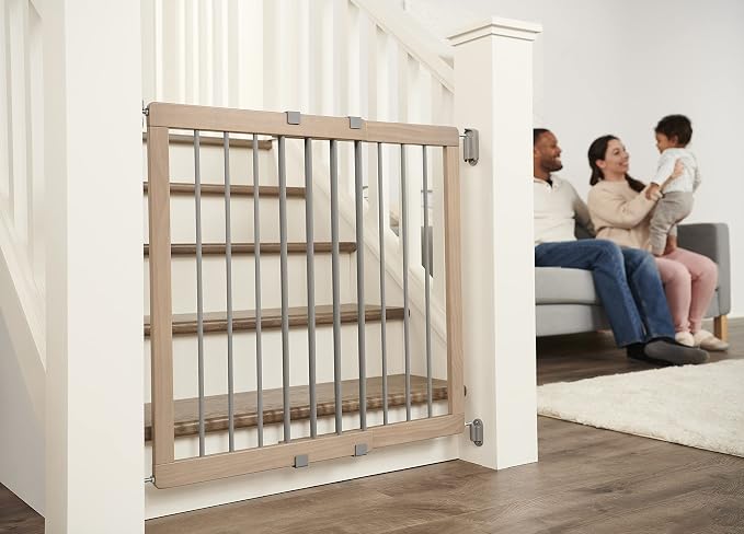 Regalo Heritage and Home Wooden Extra Wide Stairway and Hallway Walk Through - Image 3