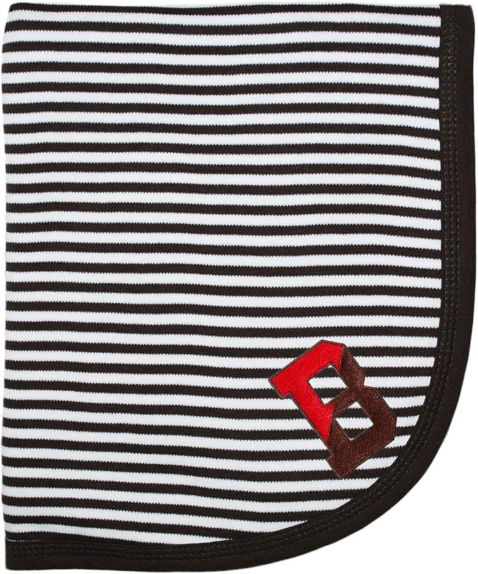 Creative Knitwear Brown Bears Striped Baby and Toddler Blanket by CollegeBaby