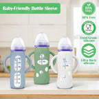 BUSOHA 3 Pack Silicone Sleeves for Lansinoh Glass Baby Bottles - Image 3