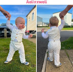 Aalizzwell Baby Boys Gentleman Outfit 3 Piece Formal Suit Set - Image 3