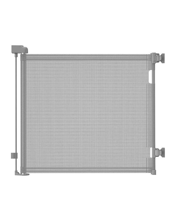 Retractable Baby Gate for Doorways and Stairs, Mesh Safety Gate for Pet by Veraste