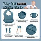 Baby Led Weaning Supplies, 8 Piece BPA-Free Silicone Feeding Set, Silicone - Image 2
