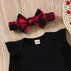 Aalizzwell Preemie Newborn Infant Baby Girls Clothes Ribbed Romper Bodysuit - Image 2